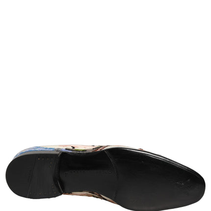 Dolce & Gabbana Multicolor Sequin Embroidered Loafers Shoes