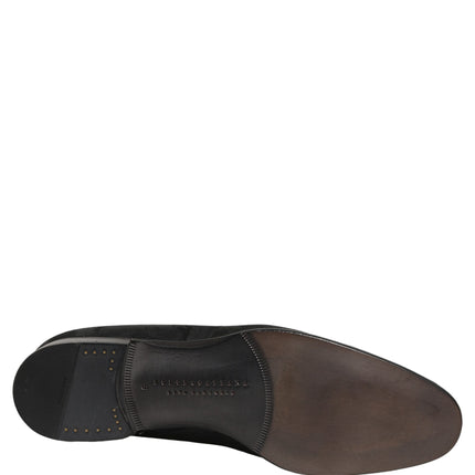 Dolce & Gabbana Black Brocade Men Slip On Dress Loafers Shoes