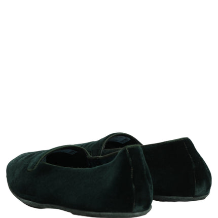 Dolce & Gabbana Green Velvet Slip On Men Flats Loafers Shoes