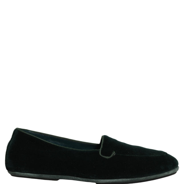 Dolce & Gabbana Green Velvet Slip On Men Flats Loafers Shoes