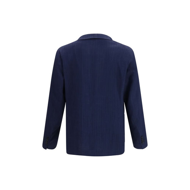 Tagliatore Blue Wool Oves Aries Blazer