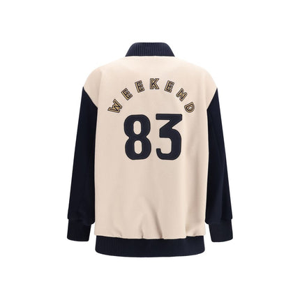Max Mara Blue Wool Oves Aries Bomber