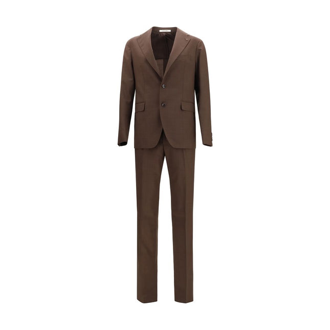 Tagliatore Brown Wool Oves Aries Two-Piece Suit
