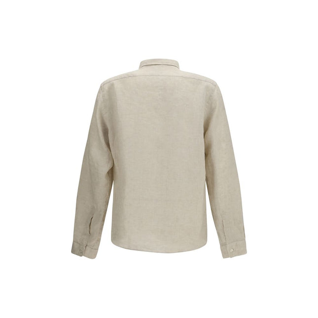 Hugo Boss Black Beige Linen Dress Shirt