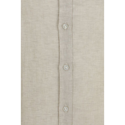 Hugo Boss Black Beige Linen Dress Shirt