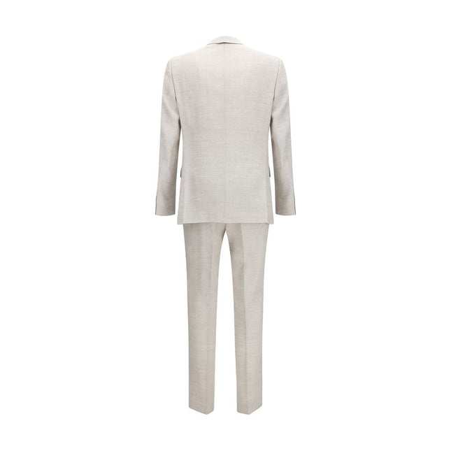 Hugo Boss Black Gray Linen Two-Piece Suit