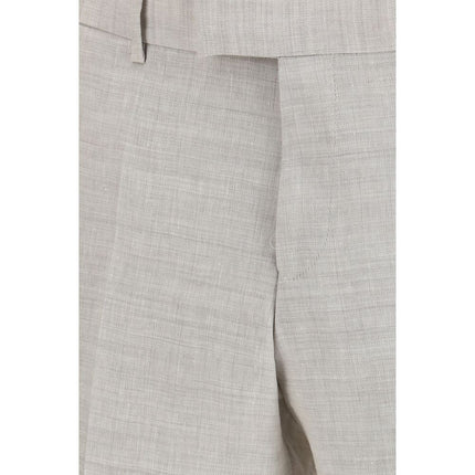 Hugo Boss Black Gray Linen Two-Piece Suit