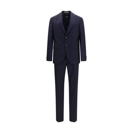 Hugo Boss Black Blue Wool Oves Aries Two-Piece Suit