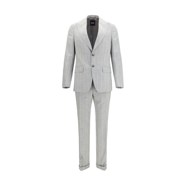 Hugo Boss Black Gray Cotton Two-Piece Suit