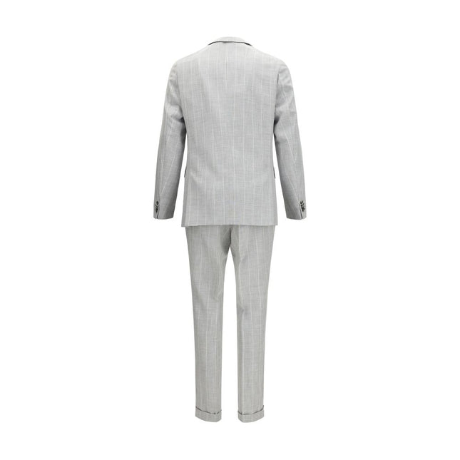 Hugo Boss Black Gray Cotton Two-Piece Suit