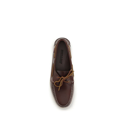 Sebago Brown Calf Leather Bos Taurus Slip-On Loafers