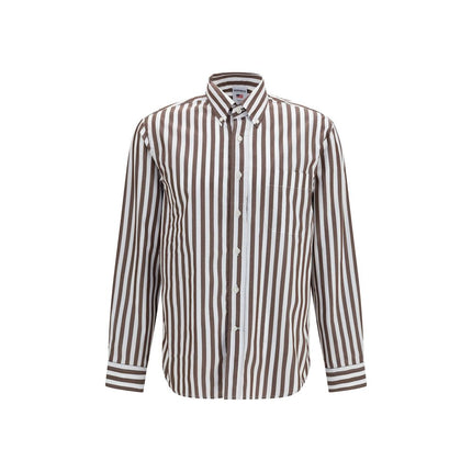 Sebago Brown Cotton Pattern Shirt