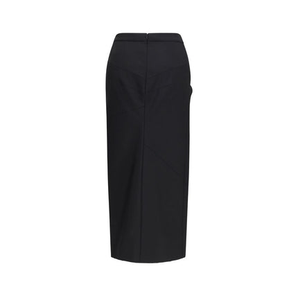 Givenchy Black Wool Oves Aries Midi Skirt