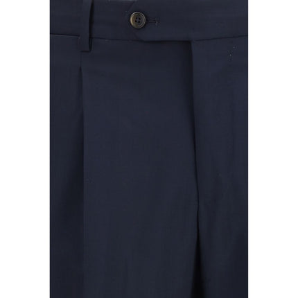 PT Torino Blue Wool Oves Aries Casual Pants