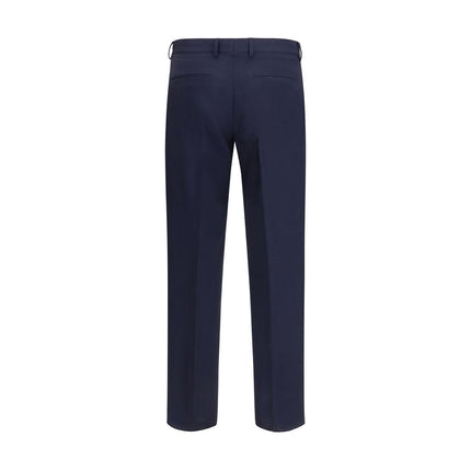 Fendi Blue Wool Oves Aries Dress Pants