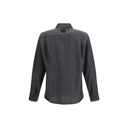 Dolce & Gabbana Gray Wool Oves Aries Dress Shirt