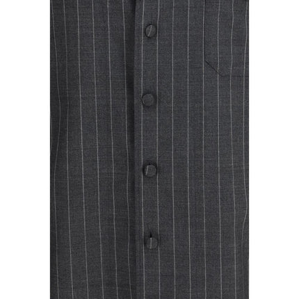 Dolce & Gabbana Gray Wool Oves Aries Dress Shirt