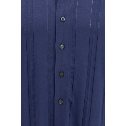 Piacenza Cashmere Blue Cotton Polo Shirt