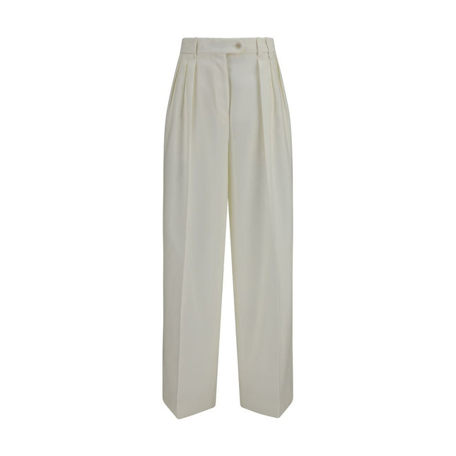 Calvin Klein White Wool Oves Aries Casual Pants