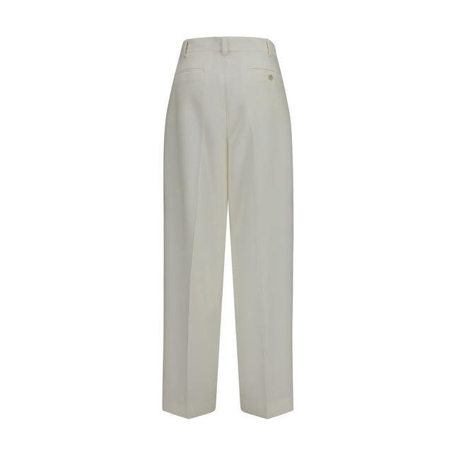 Calvin Klein White Wool Oves Aries Casual Pants