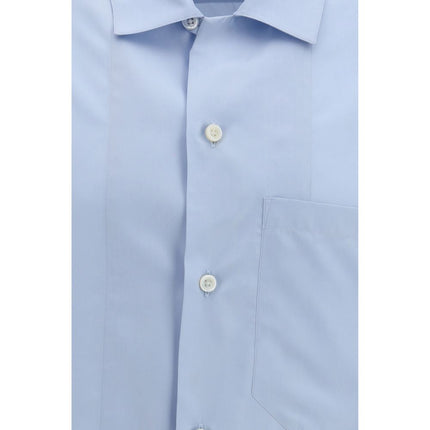 Umit Benan Blue Silk Shirt