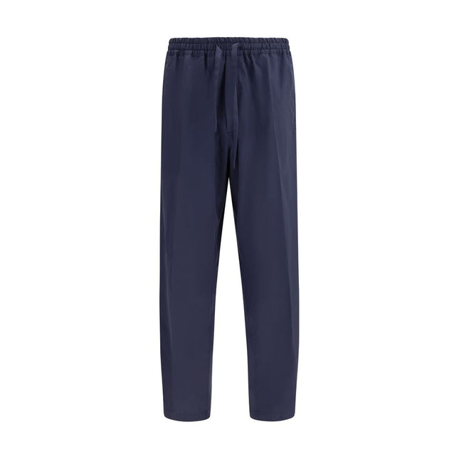 Umit Benan Blue Cotton Casual Pants