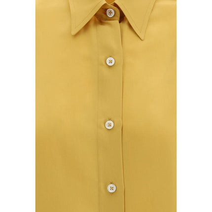 Umit Benan Gold Silk Shirt