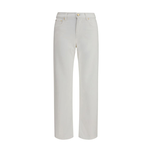 Umit Benan White Cotton Slim Fit Jeans
