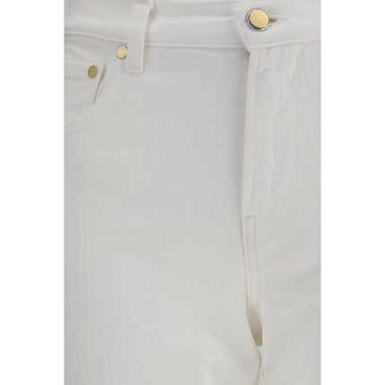 Umit Benan White Cotton Slim Fit Jeans