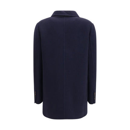 Brunello Cucinelli Blue Wool Oves Aries Full-Length Jacket