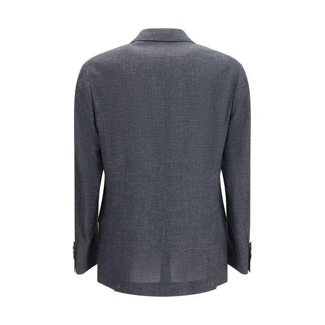 Brunello Cucinelli Gray Wool Oves Aries Blazer