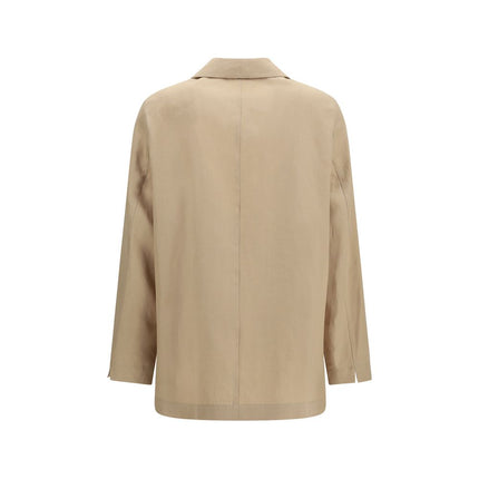 Lardini Beige Wool Oves Aries Full-Length Jacket