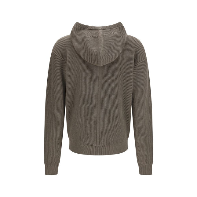 Rick Owens Gray Wool Oves Aries Hoodie