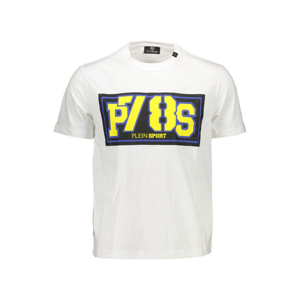 Plein Sport Bianco Cotton Men T-Shirt