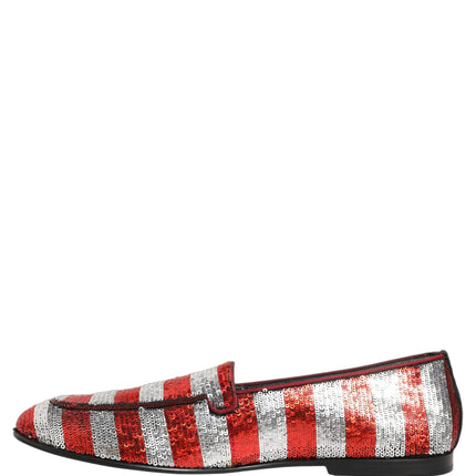 Dolce & Gabbana Multicolor Flag Sequin Dress Loafers Shoes