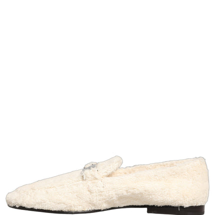 Dolce & Gabbana White Fur Shearling Men Dress Loafers Shoes