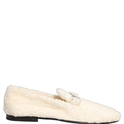 Dolce & Gabbana White Fur Shearling Men Dress Loafers Shoes
