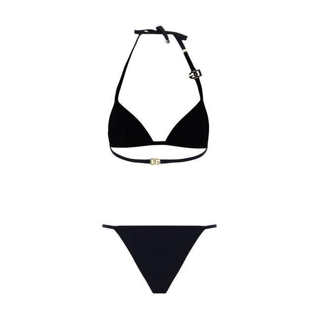 Dolce & Gabbana Black Nylon Bikini