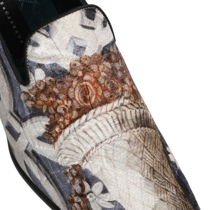 Dolce & Gabbana Multicolor Floral Tapestry Embroidery Loafer Shoes