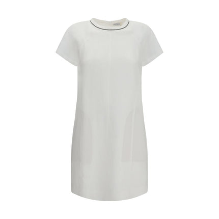 Brunello Cucinelli White Viscose Casual Dress