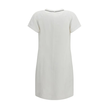 Brunello Cucinelli White Viscose Casual Dress
