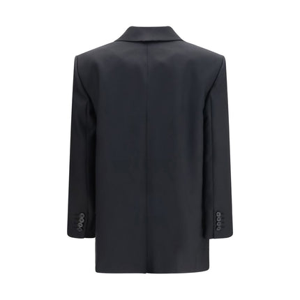 Khaite Black Wool Oves Aries Full-Length Jacket