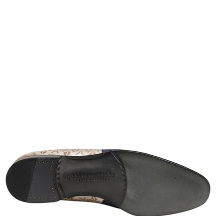 Dolce & Gabbana Multicolor Fruit Print Velvet Loafers Shoes