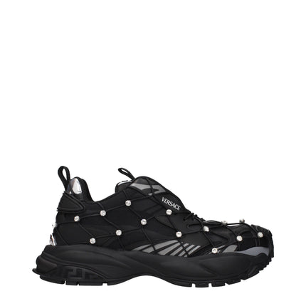 Versace Black Fabric Sneakers