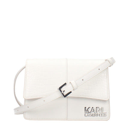 Karl Lagerfeld White Polyethylene Crossbody Bag