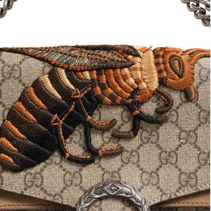 Gucci Supreme Monogram Bee Embroidered Shoulder Bag