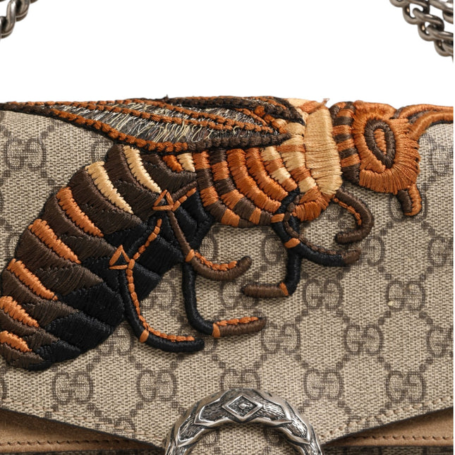 Gucci Supreme Monogram Bee Embroidered Shoulder Bag