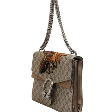 Gucci Supreme Monogram Bee Embroidered Shoulder Bag