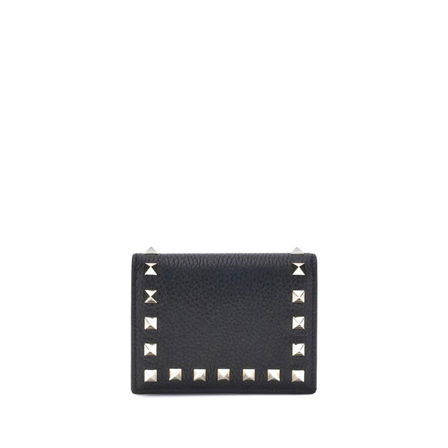 Valentino Garavani Black Calf Leather Bos Taurus Wallet