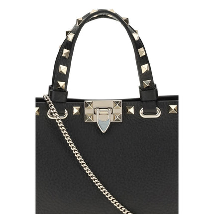 Valentino Garavani Black Calf Leather Bos Taurus Handbag